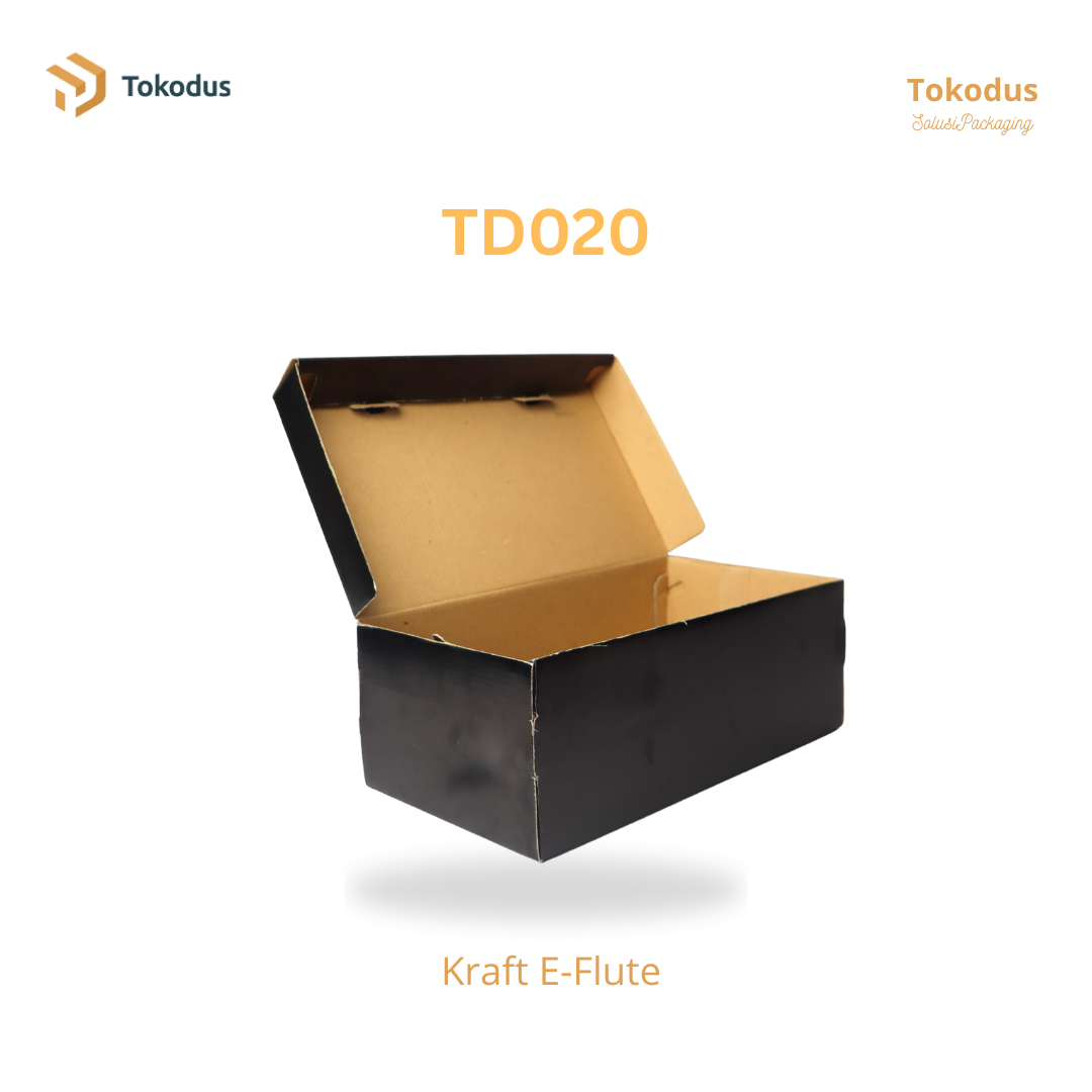 TD020 Kardus Box Sepatu 29x16x10.5 cm Warna Hitam (Bisa Custom)