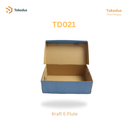 TD021 Kardus Box Sepatu 29x16x10.5 cm Warna Biru (Bisa Custom)