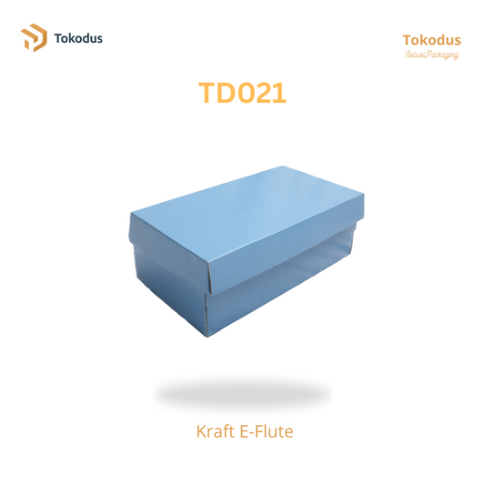 TD021 Kardus Box Sepatu 29x16x10.5 cm Warna Biru (Bisa Custom)