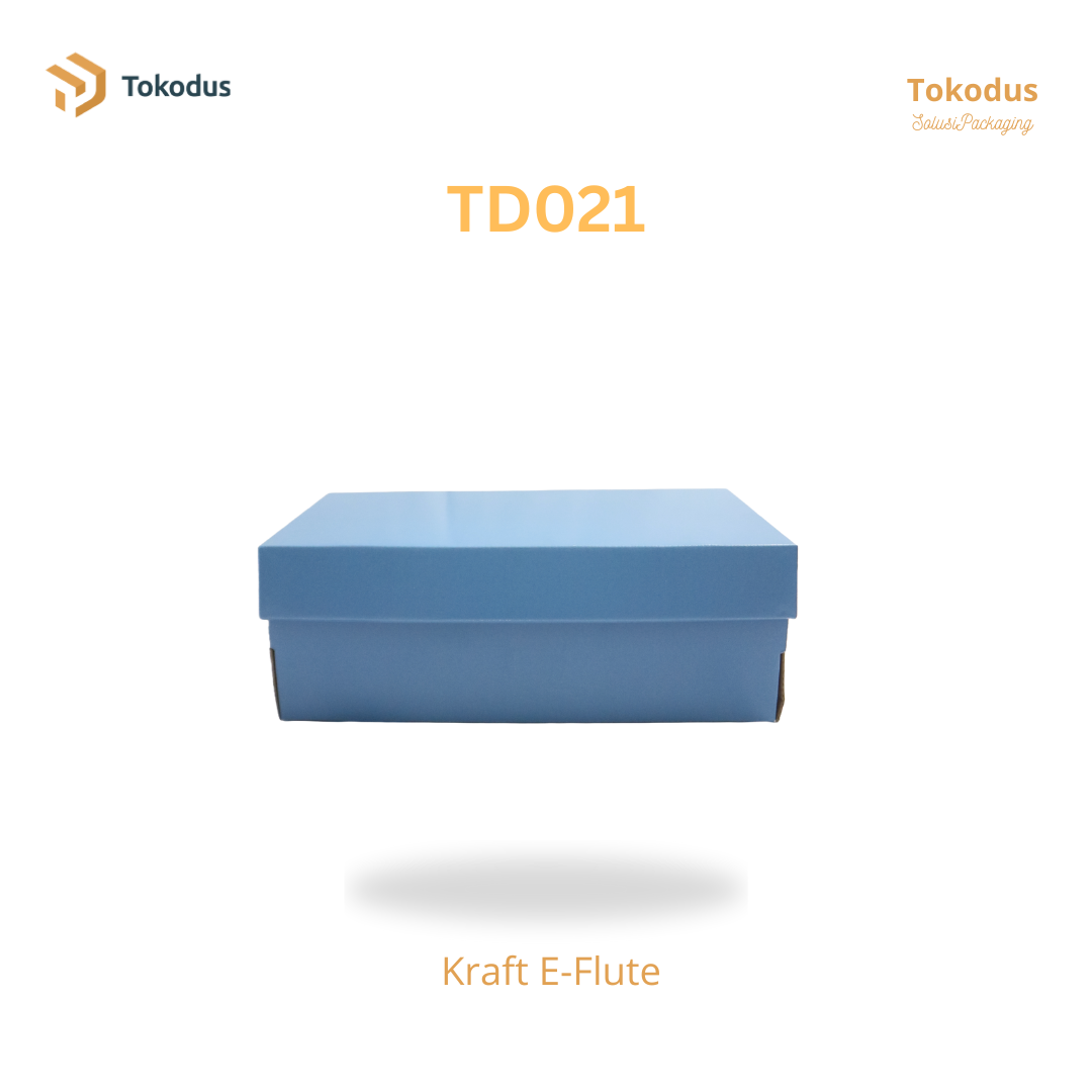 TD021 Kardus Box Sepatu 29x16x10.5 cm Warna Biru (Bisa Custom)