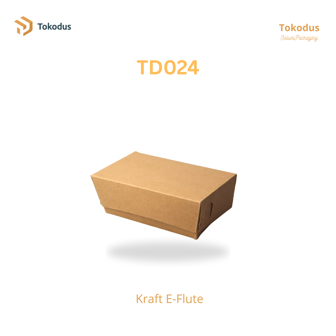TD024 Paper Lunch Box Kraft Laminasi/Kotak Nasi/Box Makanan Take Away Tebal 290 Gsm