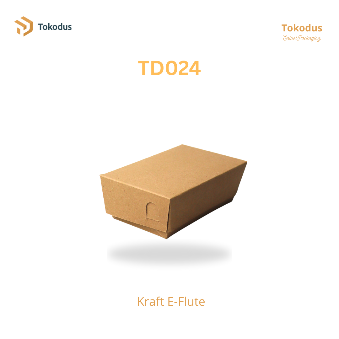 TD024 Paper Lunch Box Kraft Laminasi/Kotak Nasi/Box Makanan Take Away Tebal 290 Gsm