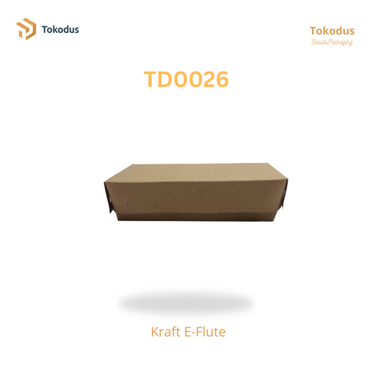 TD026 Paper Lunch Box Kraft Laminasi/Kotak Nasi/Box Makanan Take Away Tebal 290 Gsm