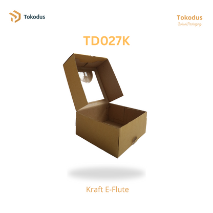 TD027K Kardus Kue Mika 22x22x9 cm (Bisa Custom)