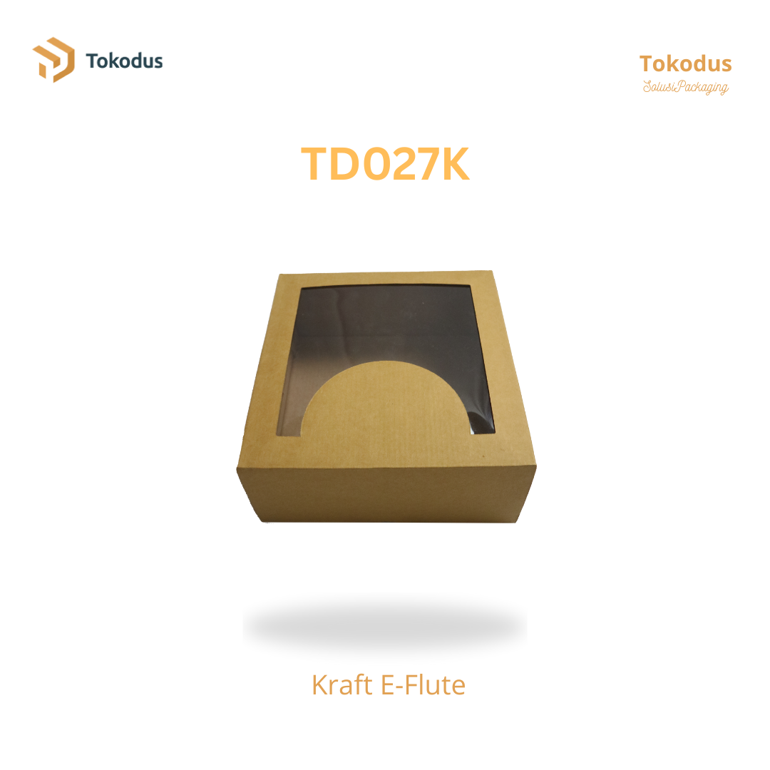 TD027K Kardus Kue Mika 22x22x9 cm (Bisa Custom)