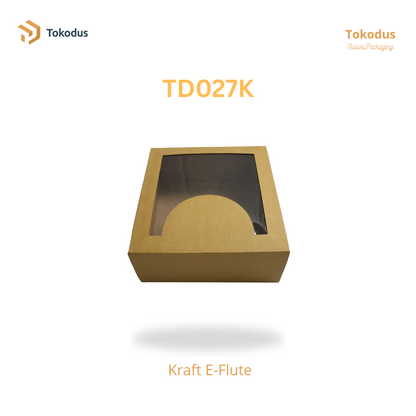 TD027K Kardus Kue Mika 22x22x9 cm (Bisa Custom)