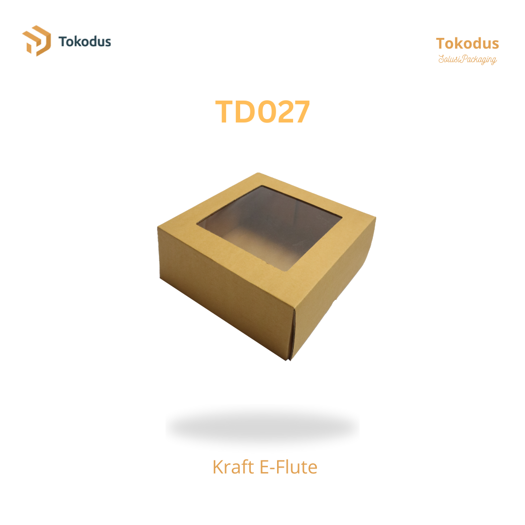 TD027 Kardus Kue Mika 22x22x9 cm (Bisa Custom)