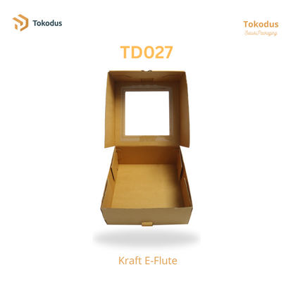 TD027 Kardus Kue Mika 22x22x9 cm (Bisa Custom)