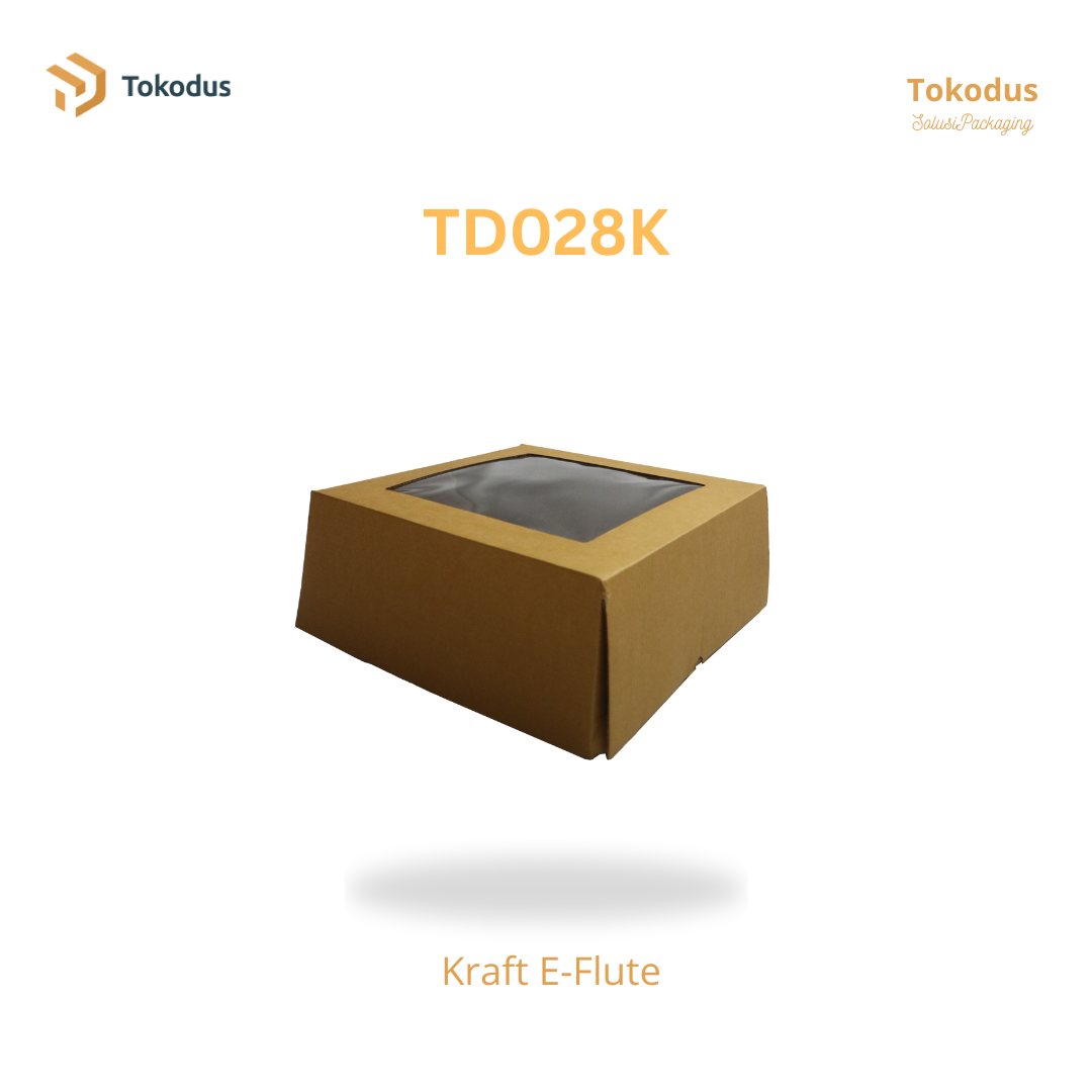 TD028K Kardus Kue Mika 25x25x10 cm (Bisa Custom)