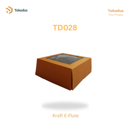 TD028 Kardus Kue Mika 25x25x10 cm (Bisa Custom)