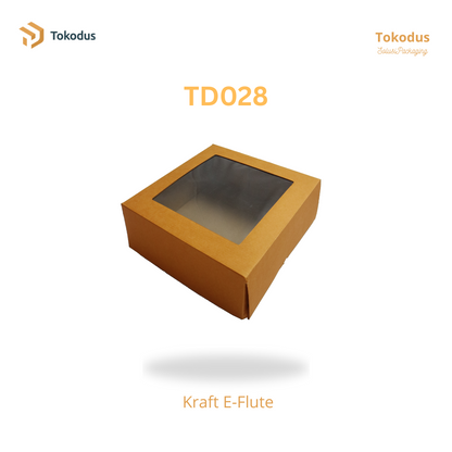 TD028 Kardus Kue Mika 25x25x10 cm (Bisa Custom)