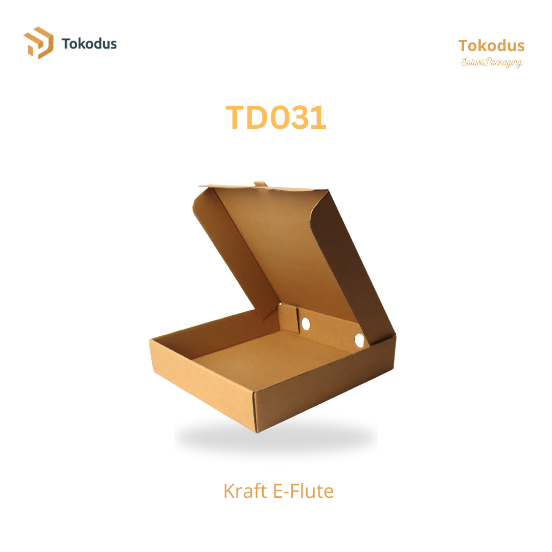 TD031 Kardus Box Pizza 24x24x5 cm (Bisa Custom)