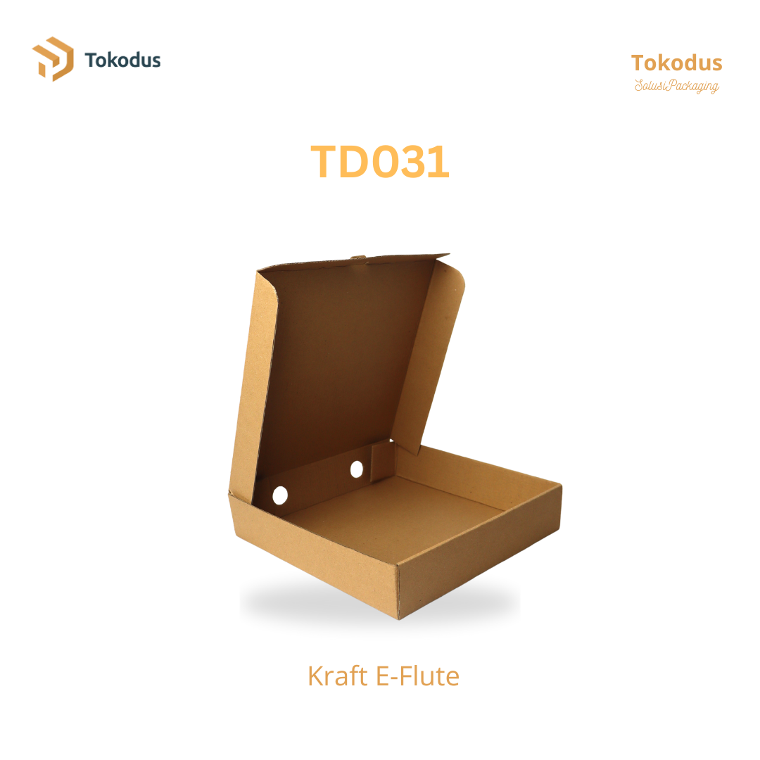 TD031 Kardus Box Pizza 24x24x5 cm (Bisa Custom)