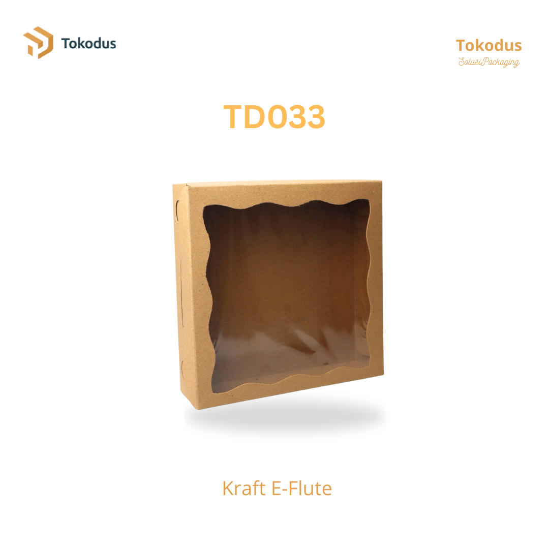 TD033 Kardus Makanan 20x20x5 cm Kraft 310 Laminasi