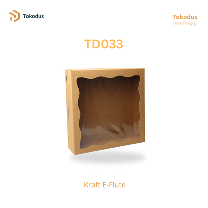 TD033 Kardus Makanan 20x20x5 cm Kraft 310 Laminasi