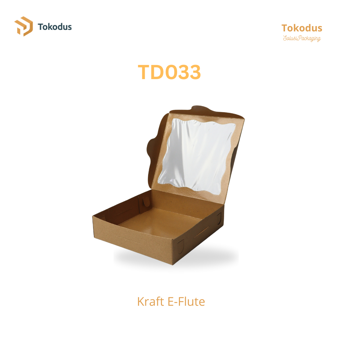 TD033 Kardus Makanan 20x20x5 cm Kraft 310 Laminasi