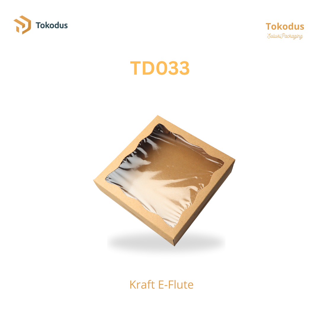 TD033 Kardus Makanan 20x20x5 cm Kraft 310 Laminasi