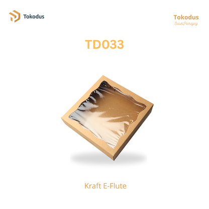 TD033 Kardus Makanan 20x20x5 cm Kraft 310 Laminasi