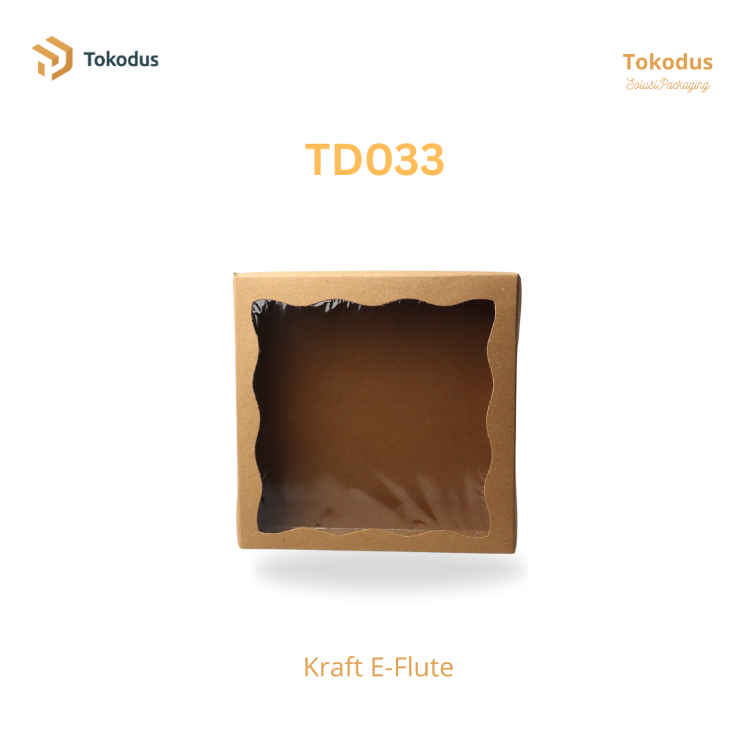 TD033 Kardus Makanan 20x20x5 cm Kraft 310 Laminasi