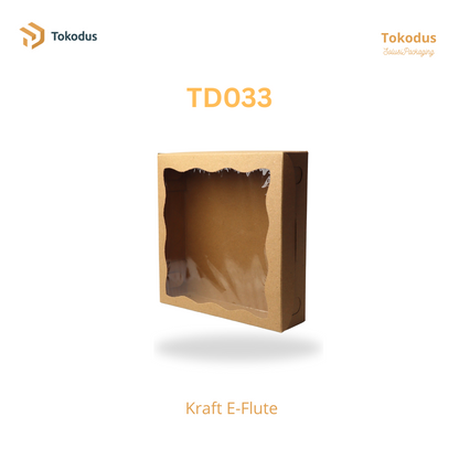 TD033 Kardus Makanan 20x20x5 cm Kraft 310 Laminasi