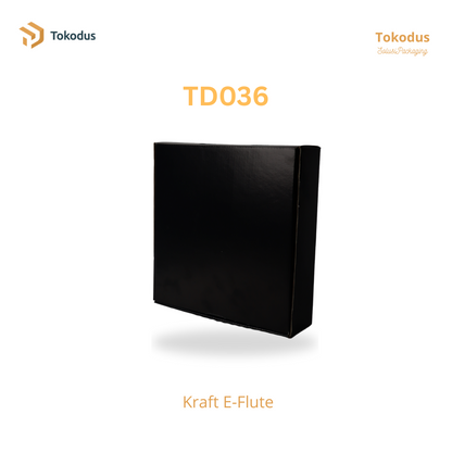 TD036 Kardus Box Pizza 20x20x5 cm Warna Hitam (Bisa Custom)