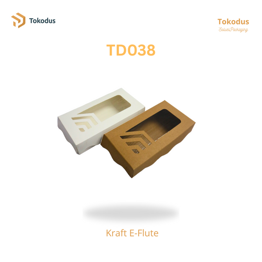 TD038 Kardus Brownies24x12x5 cm ivory 310 Laminasi (Bisa Custom)