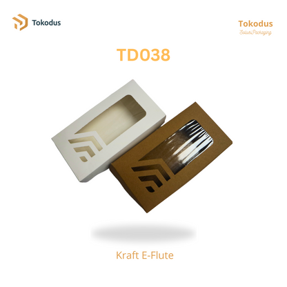 TD038 Kardus Brownies24x12x5 cm ivory 310 Laminasi (Bisa Custom)