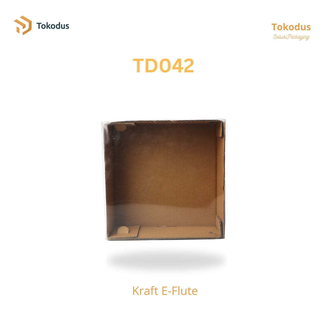 TD042 Kardus Kue Mika 20x20x7 cm (Bisa Custom)