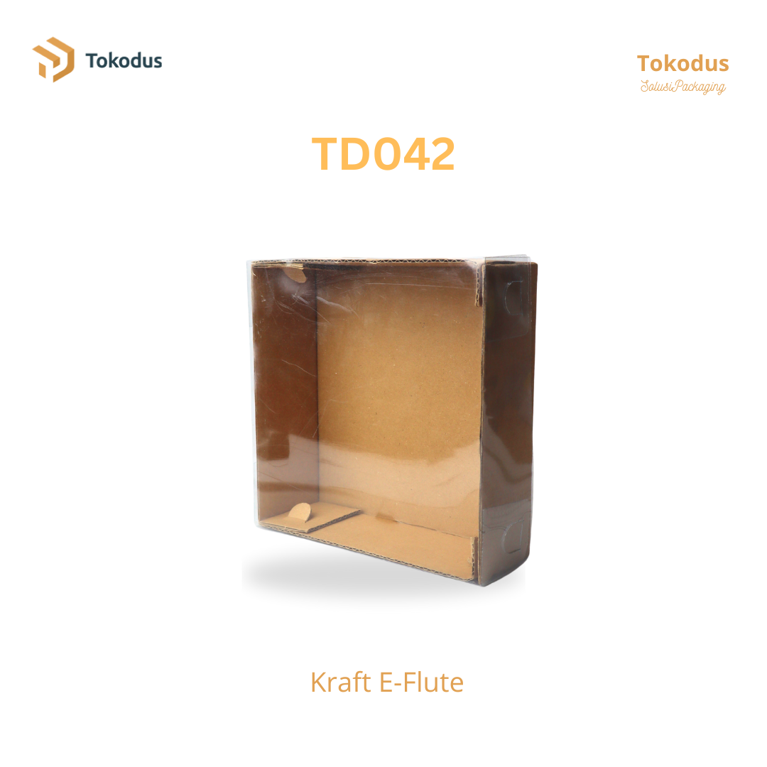 TD042 Kardus Kue Mika 20x20x7 cm (Bisa Custom)