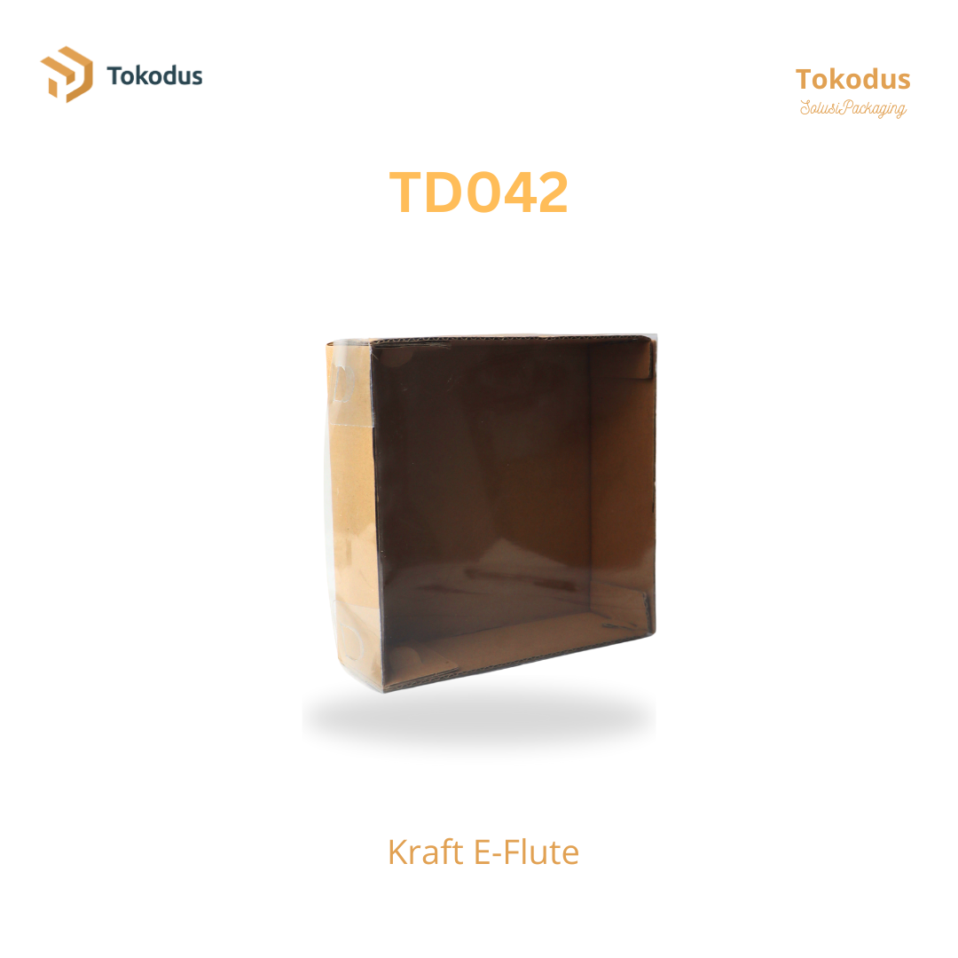 TD042 Kardus Kue Mika 20x20x7 cm (Bisa Custom)