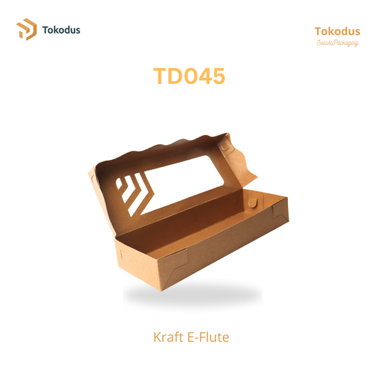 TD045 Kardus Brownies 31x11x5 cm Kraft 310 Laminasi (Bisa Custom)
