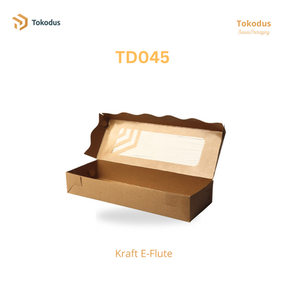 TD045 Kardus Brownies 31x11x5 cm Kraft 310 Laminasi (Bisa Custom)