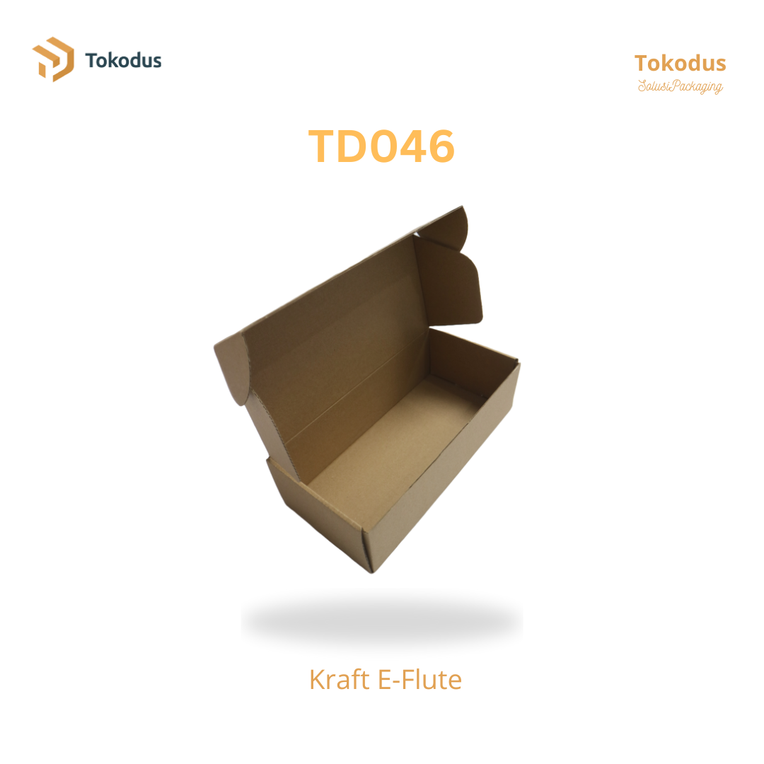 TD046 Kardus Box Die Cut 25x12x7 cm (Bisa Custom)