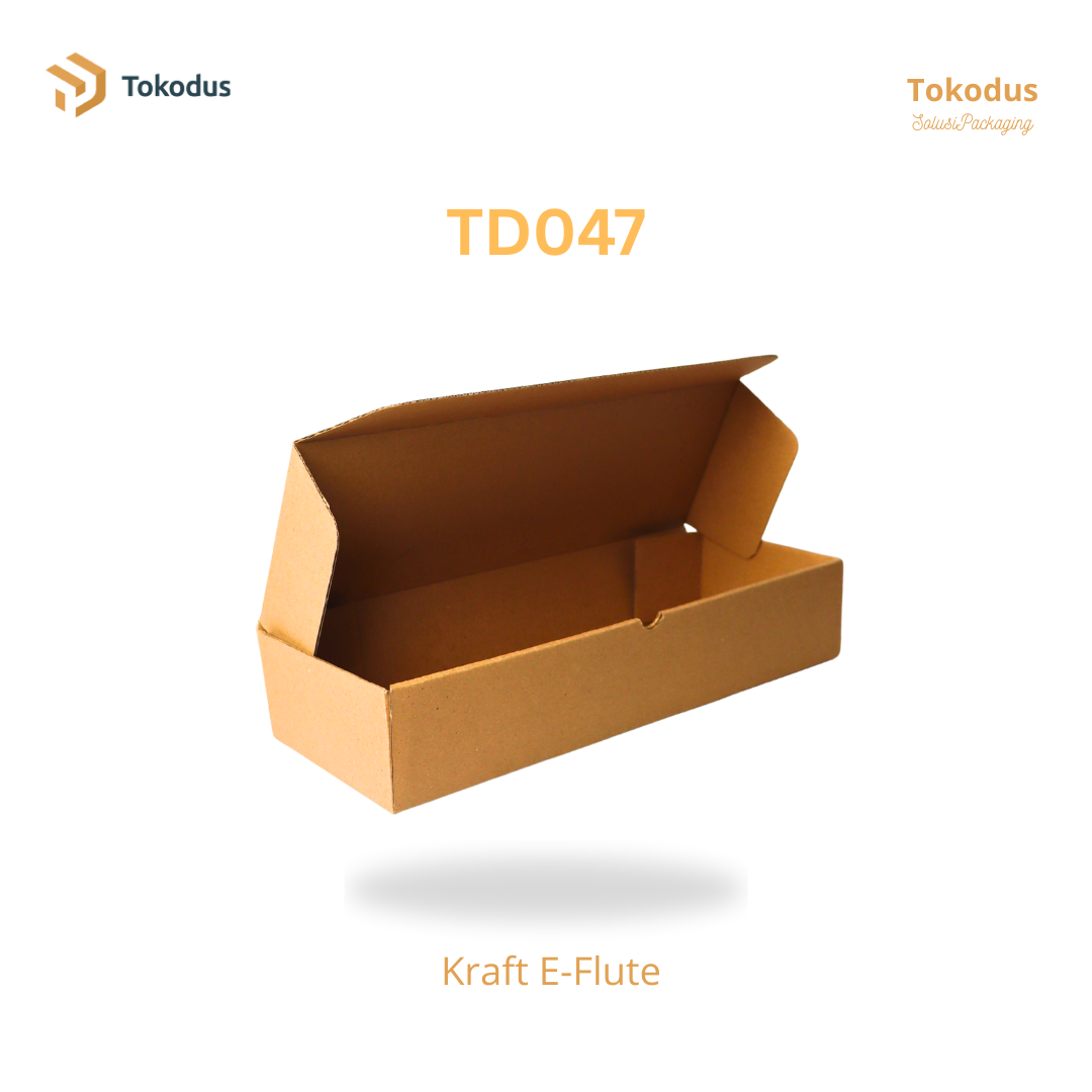 TD047 Kardus Box Die Cut 31x11x6 cm (Bisa Custom)