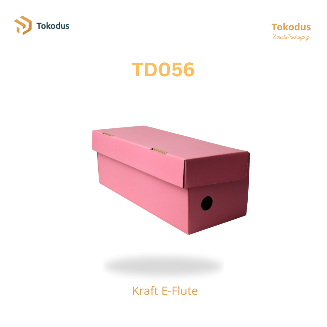 TD056 Kardus Box Sepatu 28x11x10 cm Warna Pink (Bisa Custom)