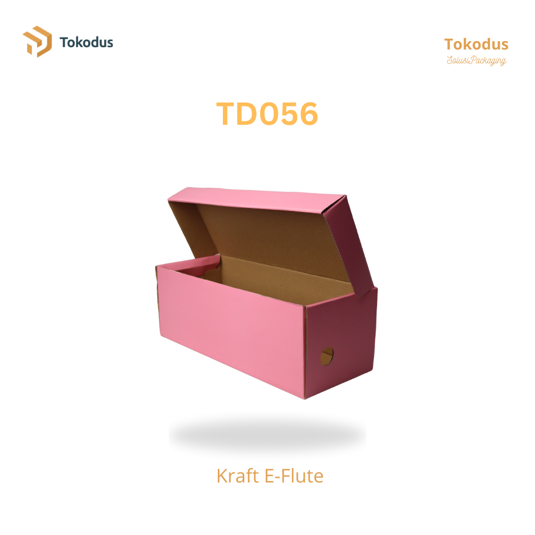 TD056 Kardus Box Sepatu 28x11x10 cm Warna Pink (Bisa Custom)