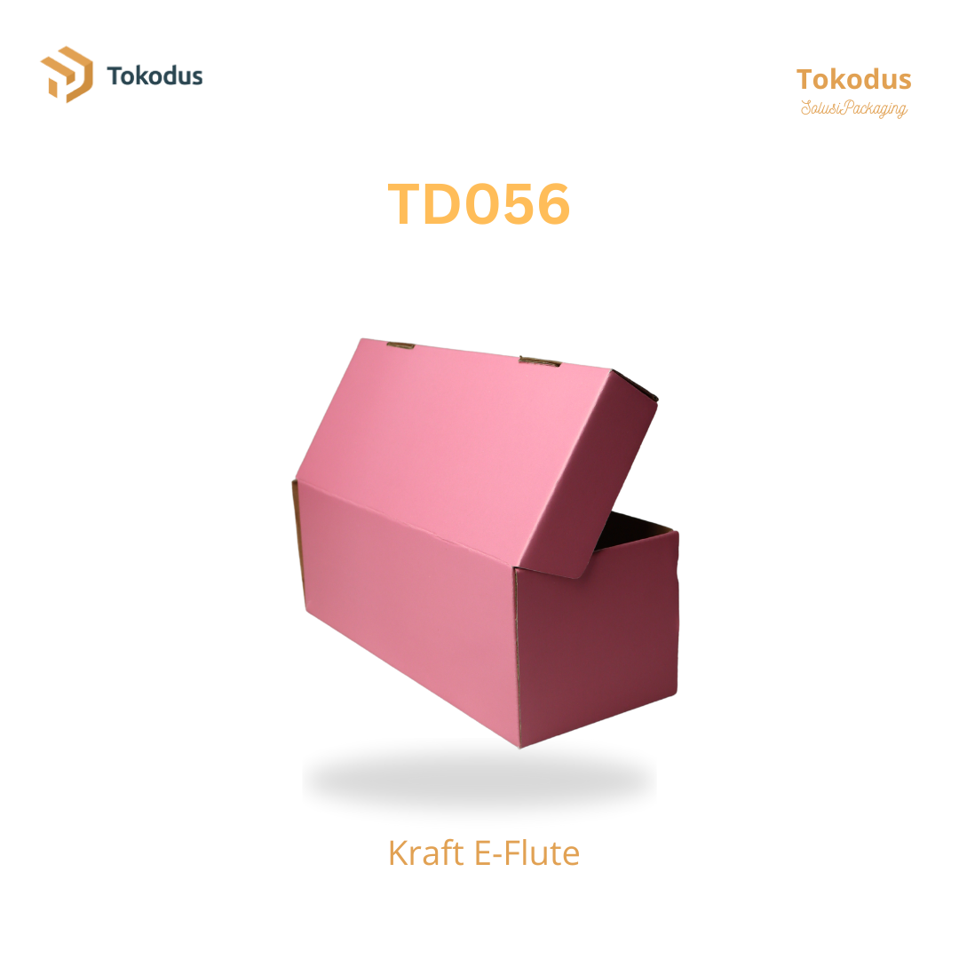TD056 Kardus Box Sepatu 28x11x10 cm Warna Pink (Bisa Custom)
