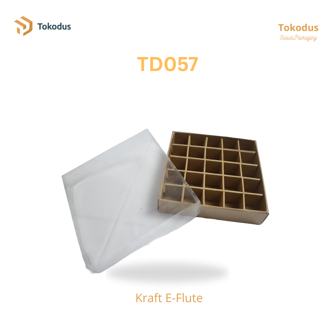 TD057 Kardus Box Nastar 21x21x4,5 cm (Bisa Custom)