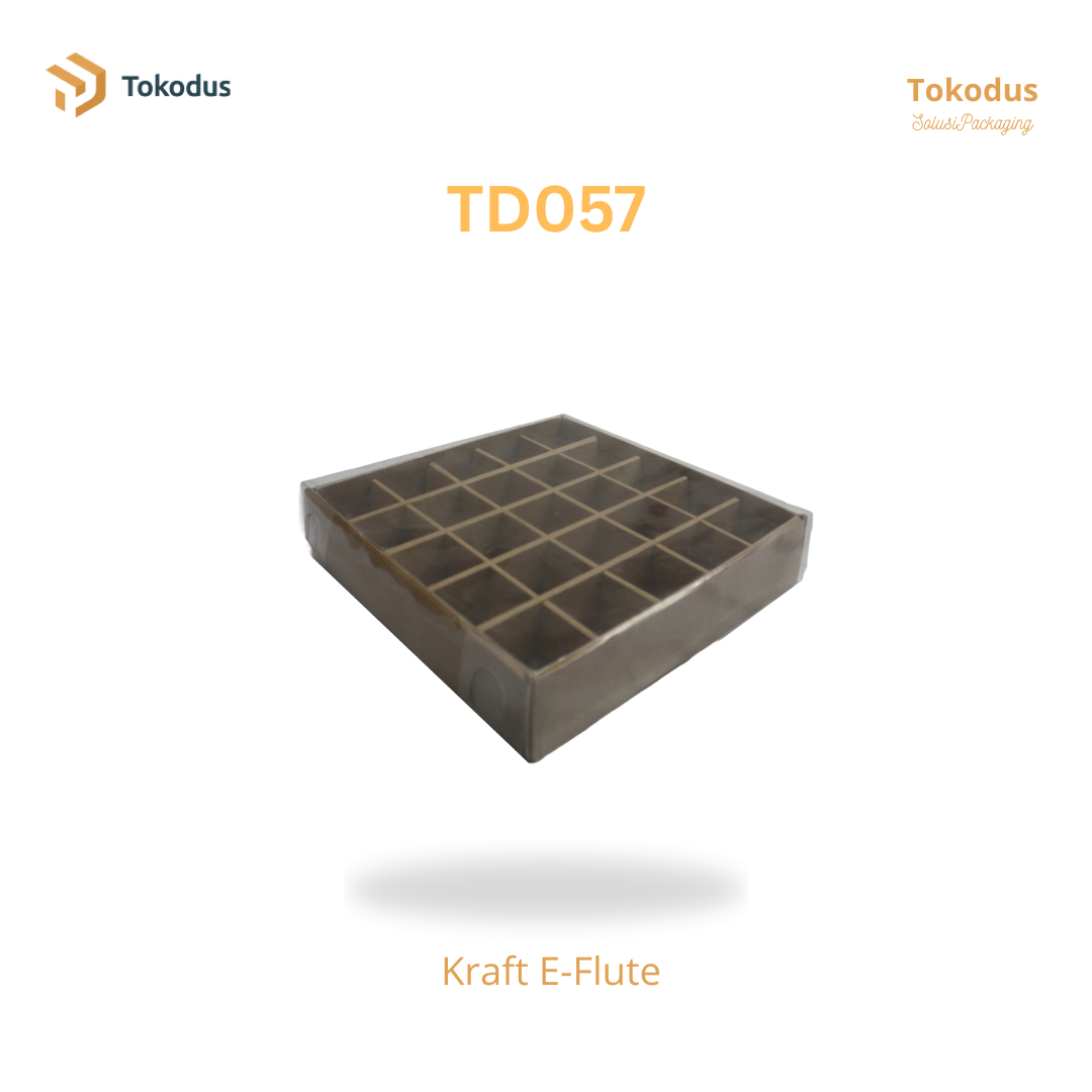 TD057 Kardus Box Nastar 21x21x4,5 cm (Bisa Custom)