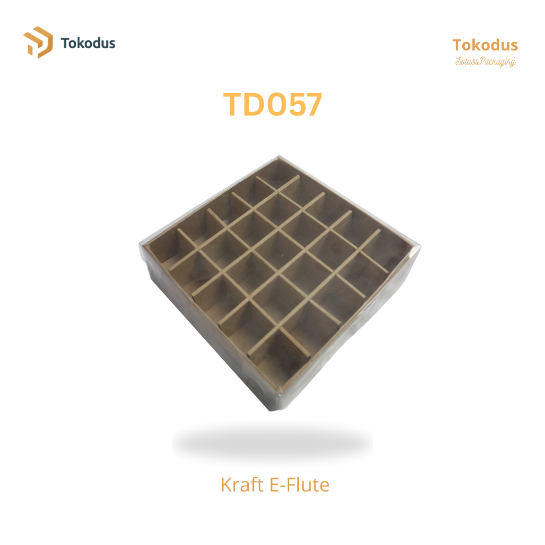 TD057 Kardus Box Nastar 21x21x4,5 cm (Bisa Custom)