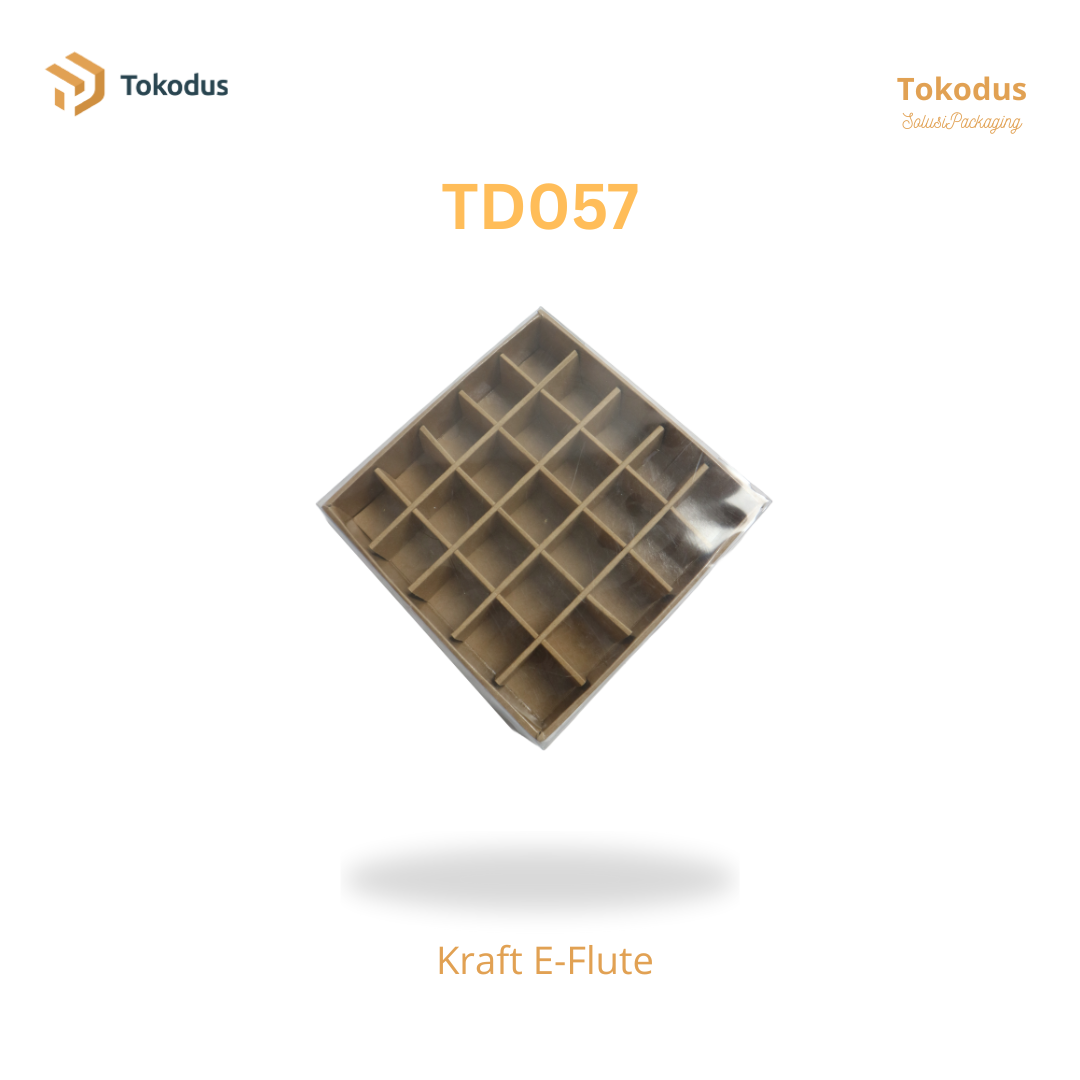 TD057 Kardus Box Nastar 21x21x4,5 cm (Bisa Custom)