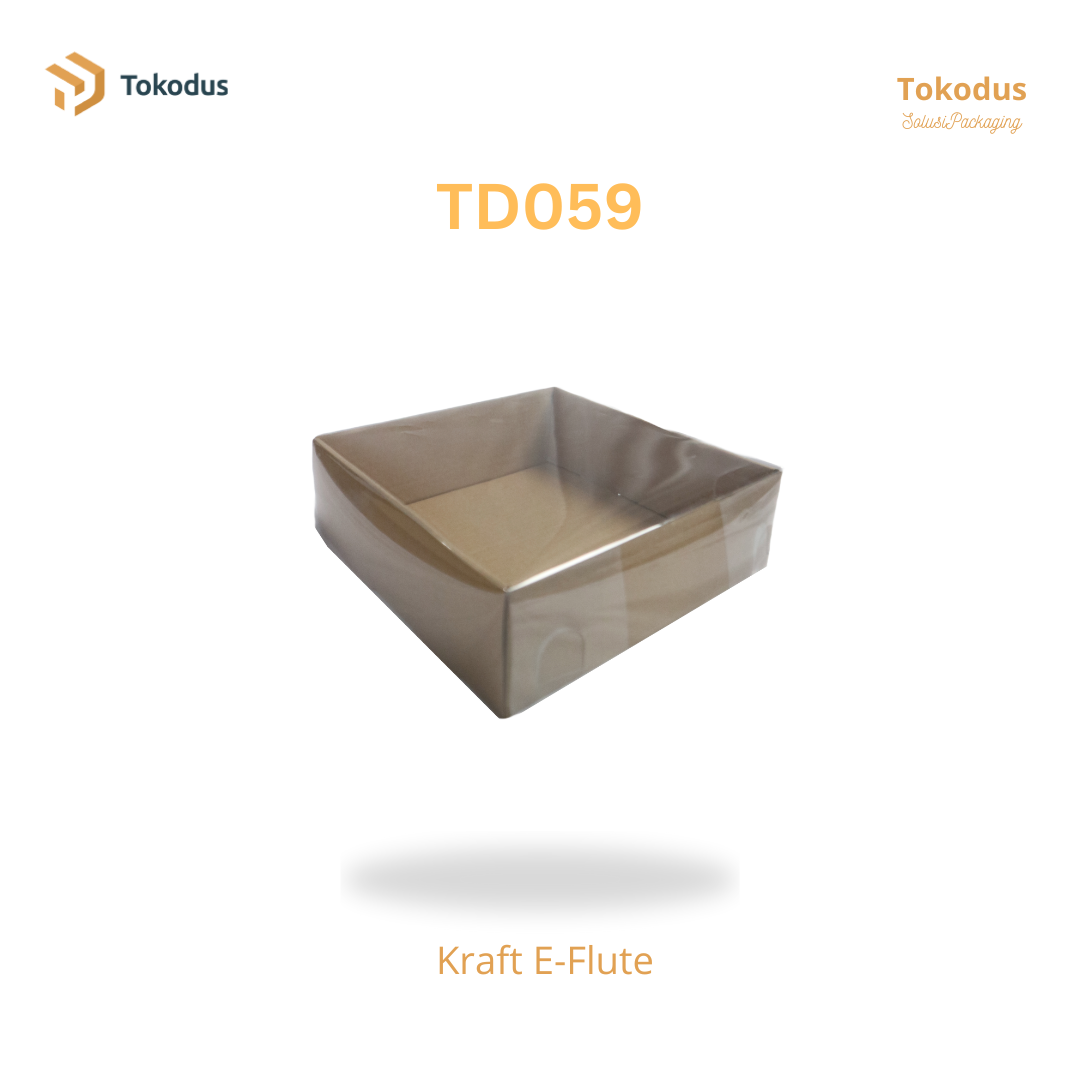 TD059 Kardus Kue Mika 22x22x7 cm (Bisa Custom)