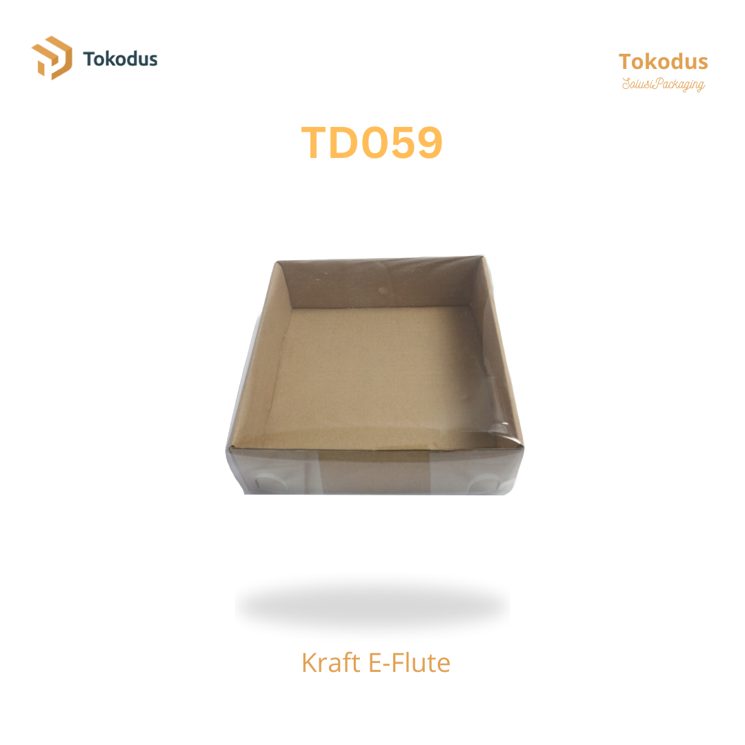 TD059 Kardus Kue Mika 22x22x7 cm (Bisa Custom)