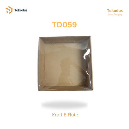 TD059 Kardus Kue Mika 22x22x7 cm (Bisa Custom)