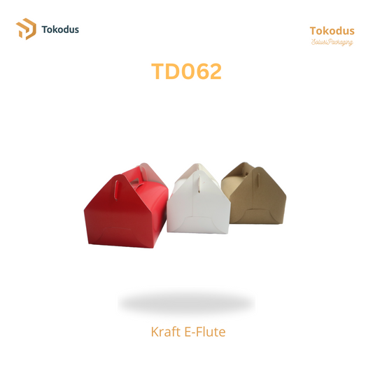 TD062 Kardus Box Gable 20x15x8 cm Warna Coklat (Bisa Custom)