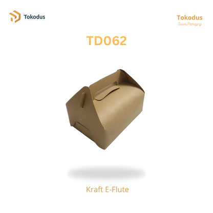 TD062 Kardus Box Gable 20x15x8 cm Warna Coklat (Bisa Custom)