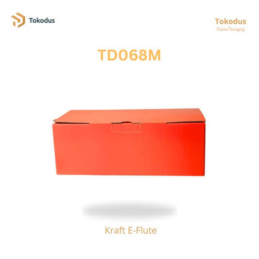 TD068M Kardus Box Sepatu 28,5x14,5x10 cm Warna Orange (Bisa Custom)