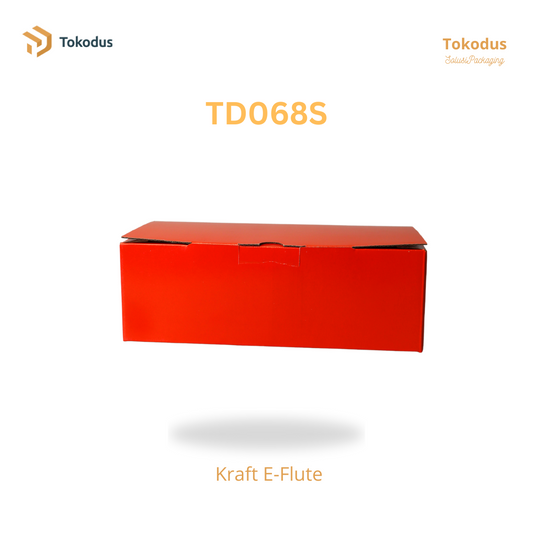 TD068S Kardus Box Sepatu 26,5x12x9 cm Warna Orange (Bisa Custom)