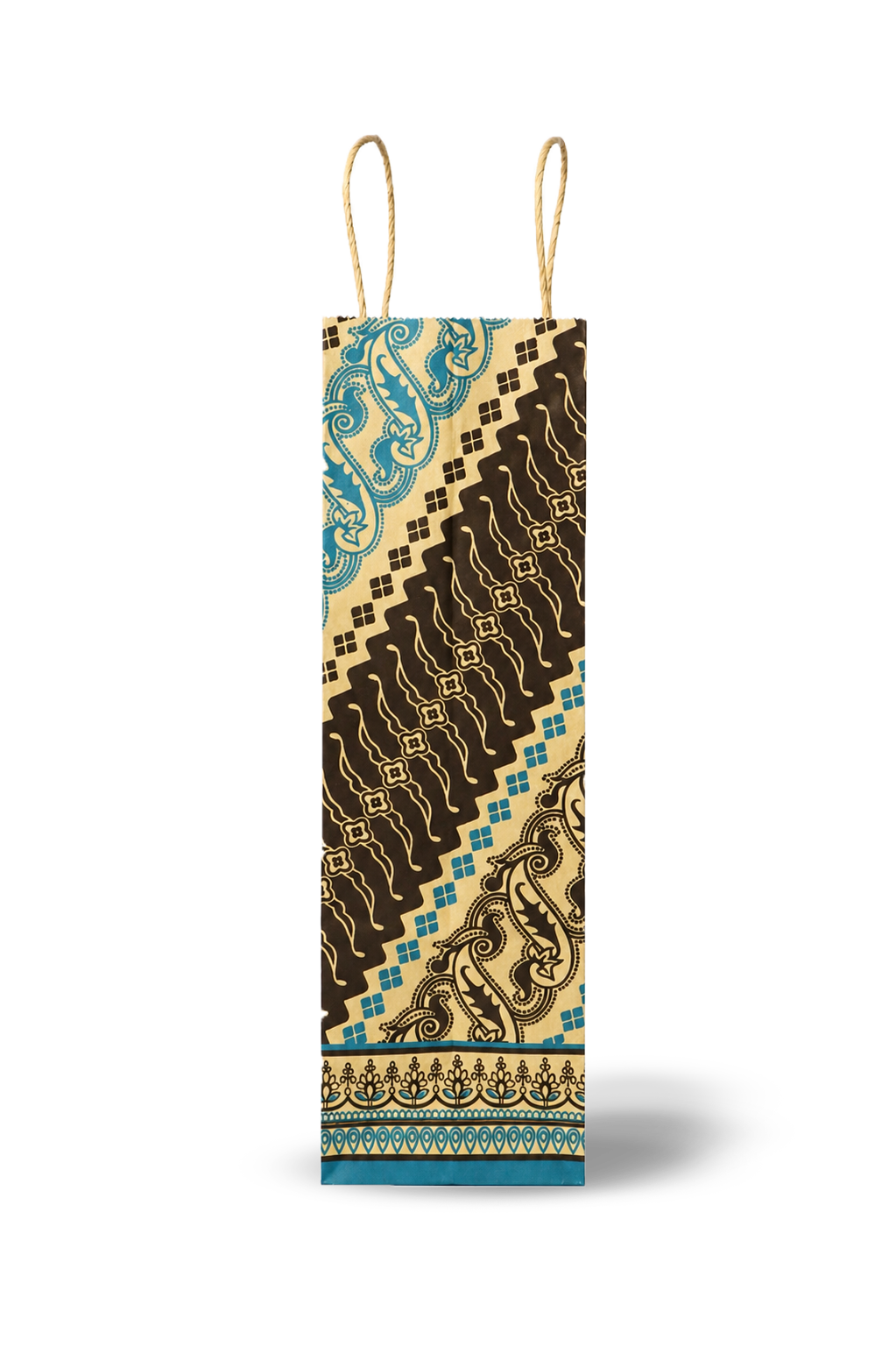 Paperbag Kraft Motif Batik Biru (L) - 3