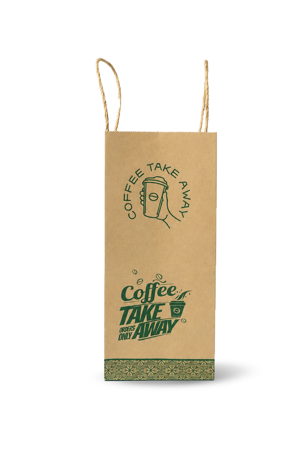 Paperbag Kraft Motif Coffee Hijau - 3